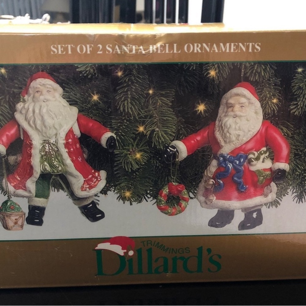 Dillard’s Set Of Two Santa Bell